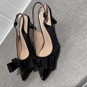 Elegant Black Slingback Heels